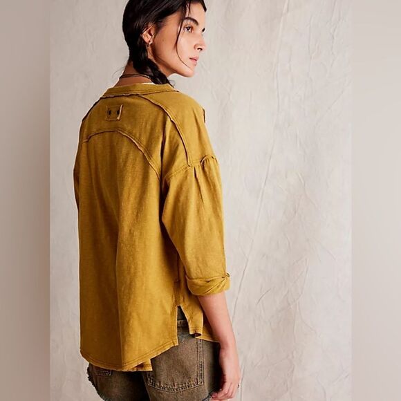 Free People We The Free Redone Tee Yellow Extra Small - Picture 2 of 9